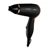Carmen Noir 1200W Travel Hair Dryer - Black and Copper